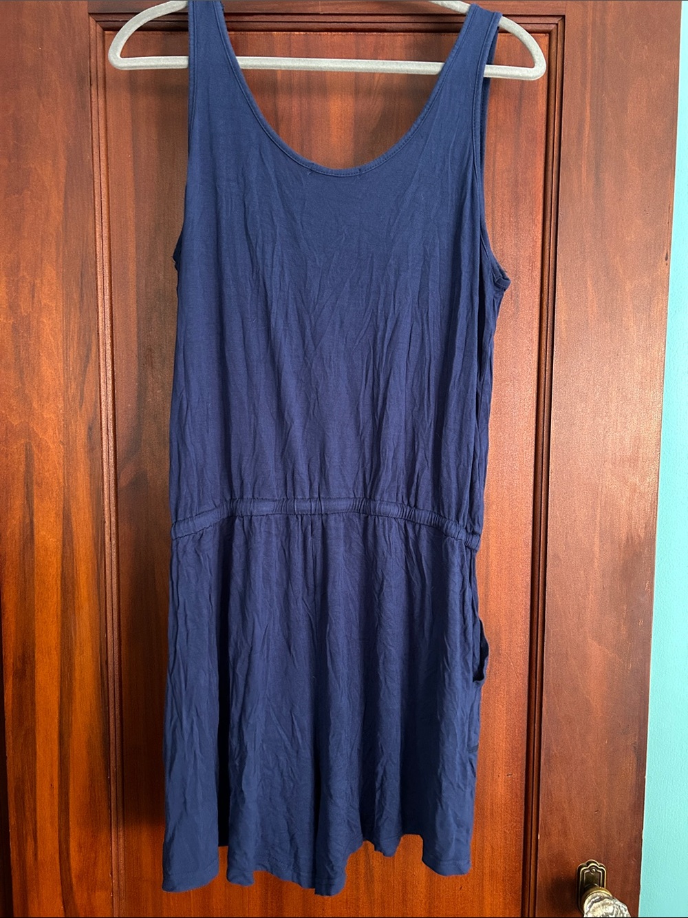 ReoRia Navy Crewneck Shorts Romper - Picture 3 of 4